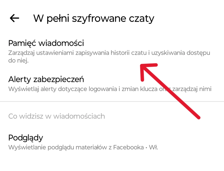 V "paměti zpráv" najdete všechna nastavení ukládání, fotografie: Lidia Pajak.