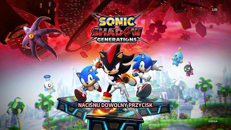 Sonic x Shadow Generations Titulní karta